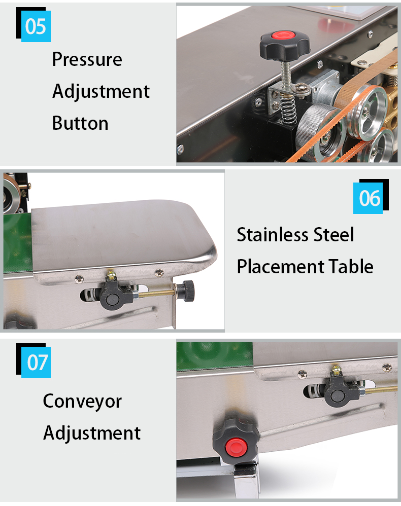 Electric Driven DUOQI FR-770SS Stainless Steel Heat Sealing Machine for Packaging Film