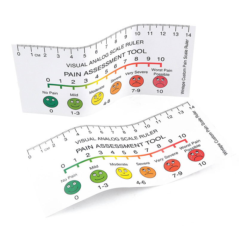 Wintape Customized Visual Analog Scale Ruler Pain Assessment Scale Tool Verbal Rating Scale Wong-Baker Tape In Hospital