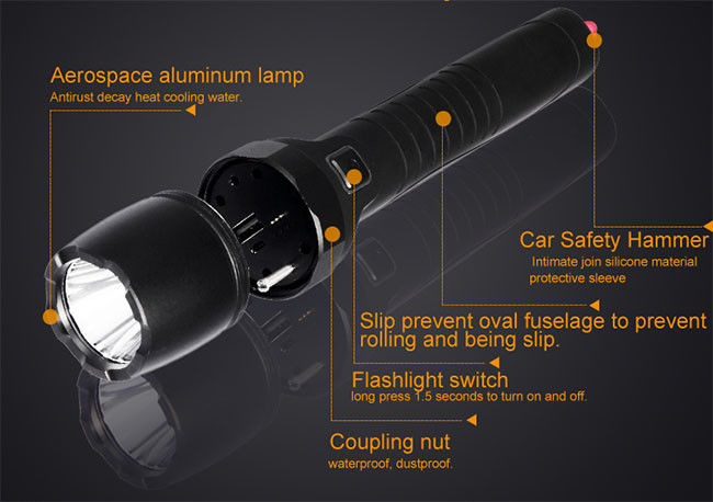 Multi - Function 5W Magnetic Tactical Flashlight IP68 10400mAh Usb Led Flashlight