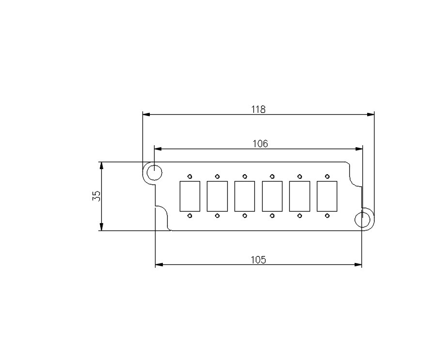 Fiber Optic Adapter 6 Port LC FC Single Mode LC Adapter Panel