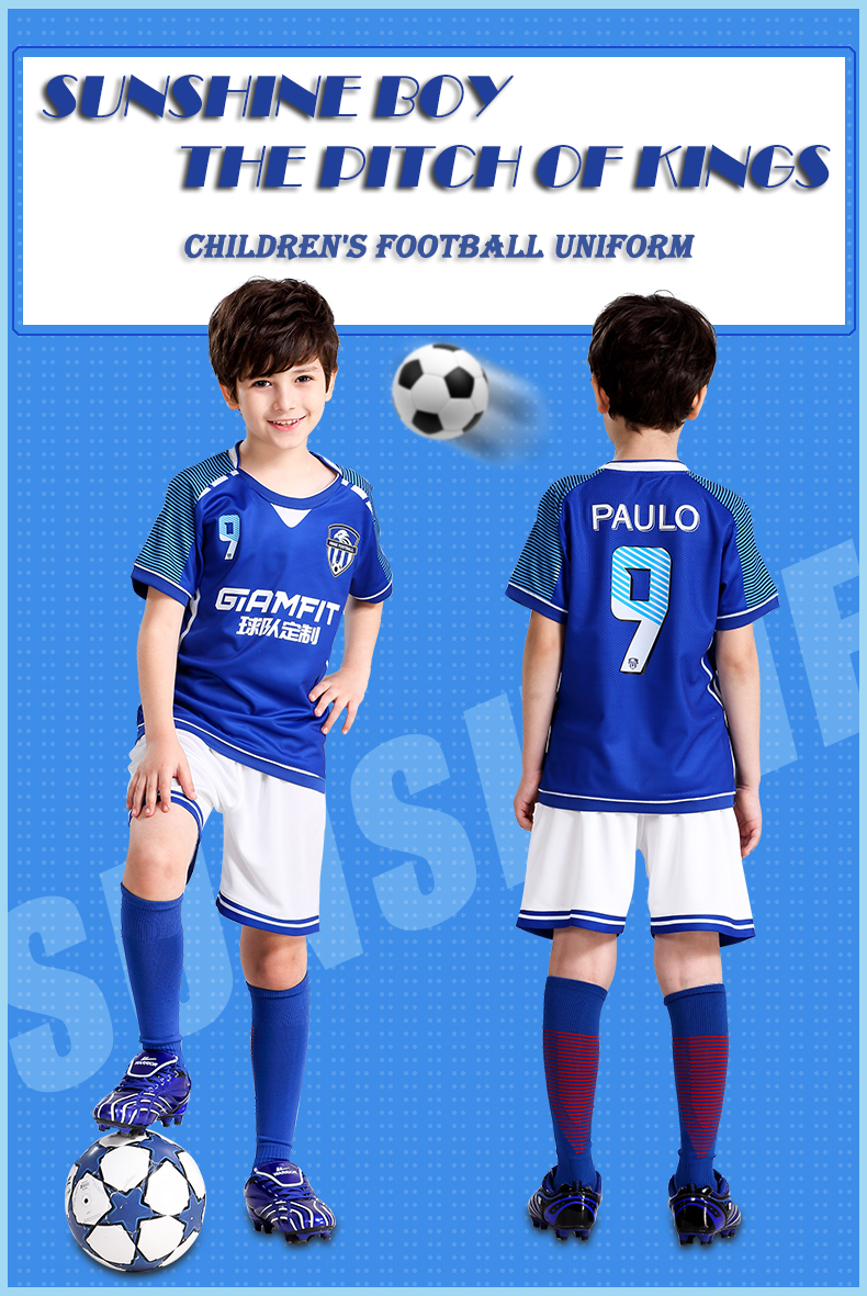 New arrive children set soccer jersey short customized logo boy girl children kits