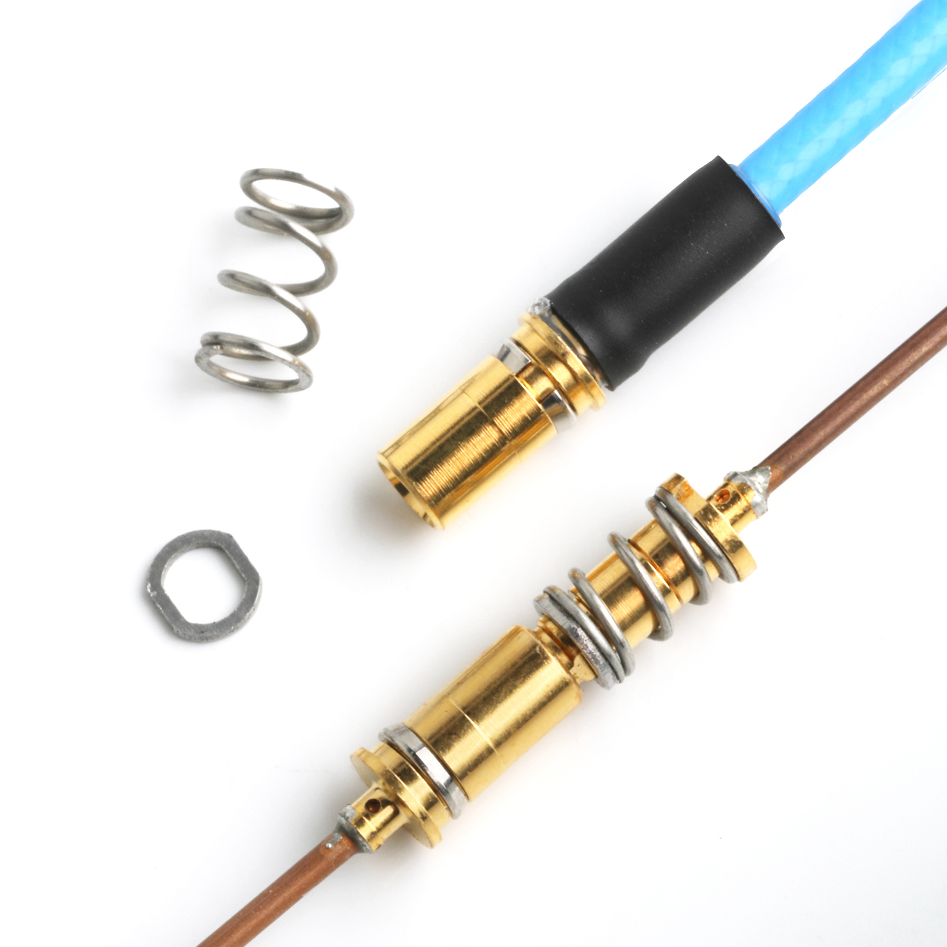 RF connector Low PIM Coaxial Cable Assemblies Flexible TFT-5G-402 Double Shielded With Blue FEP Jacket
