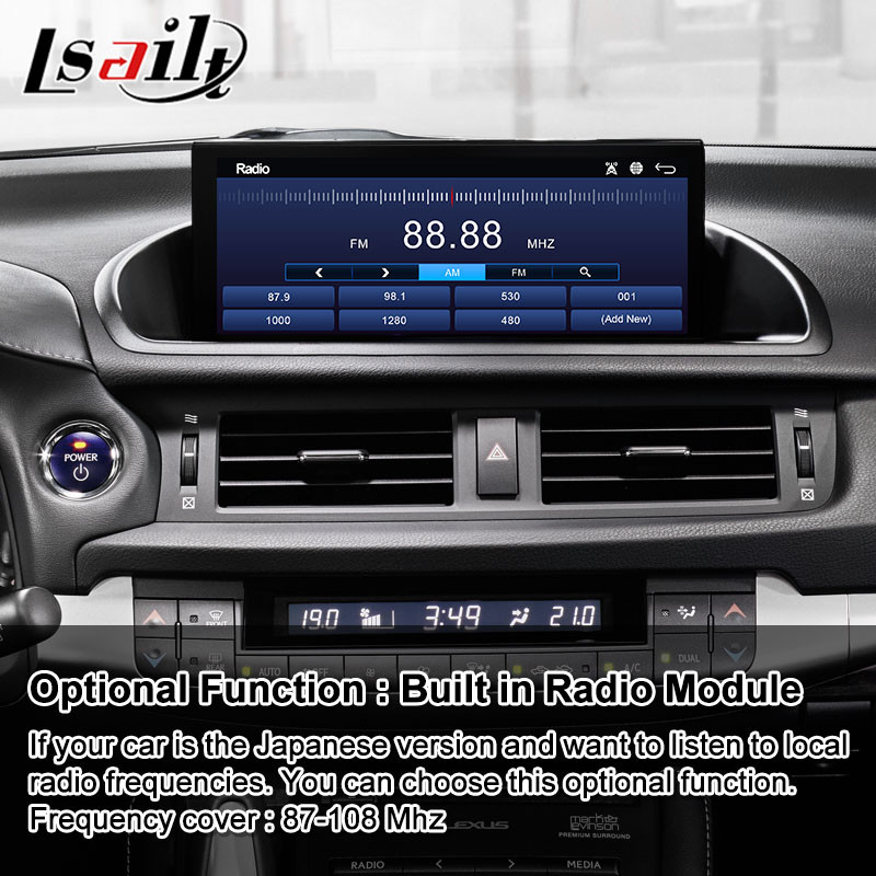 Lsailt Android Navigation Video Interface for Lexus CT 200h FSport 2017-2022