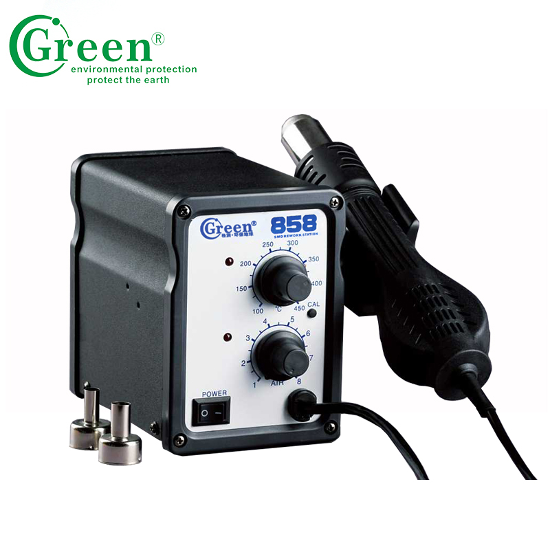 Adjustable Hot Air Desoldering Rework Station For Electric Soldering Green 858