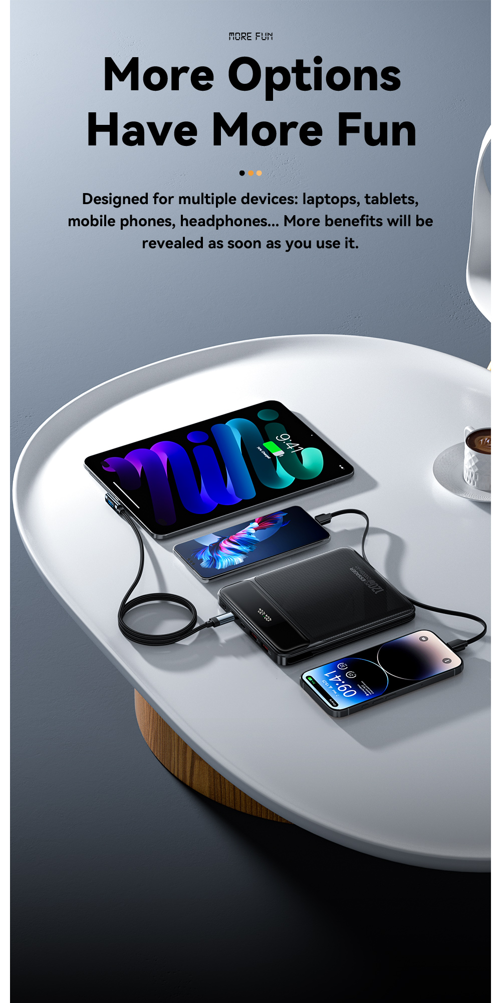 ESSAGER PB905 Series 4 Ports 20000mah Power Pack Portable Power Bank