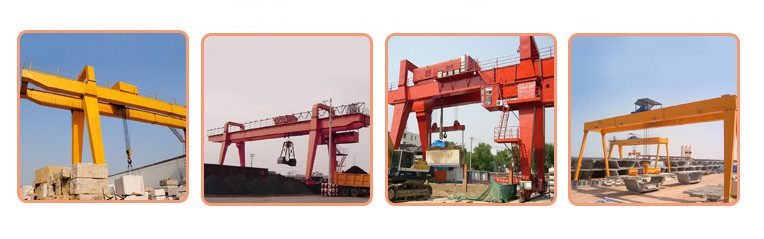 Outdoor Industrial Gantry Crane Marble Loading Double Girder Rail Mounted
