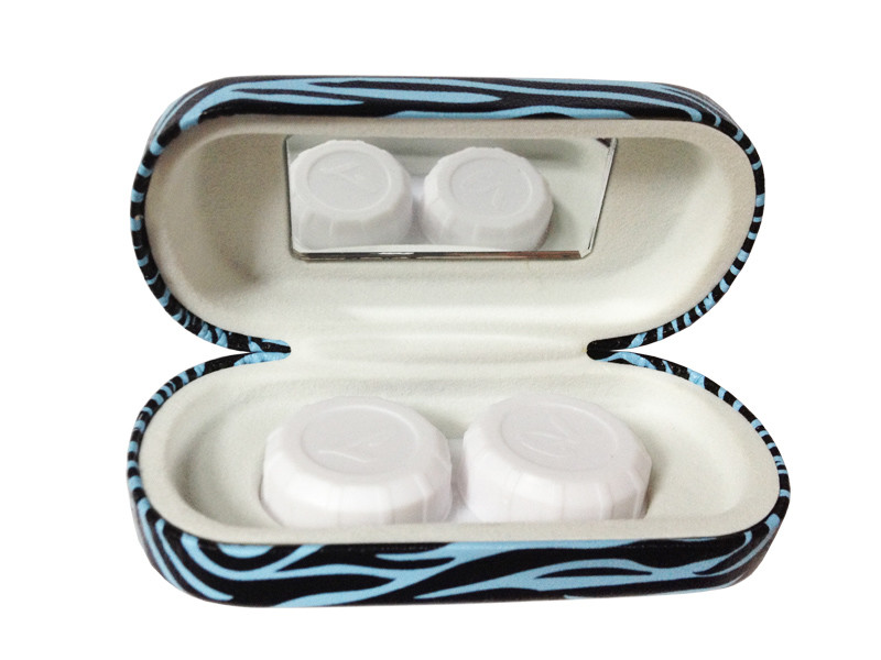 Customized PU Leather Contact Lens Case Recyclable And Durable OEM Acceptable