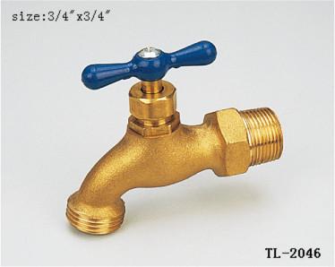 Quality TL-2046 bibcock 1/2"x1/2"  brass valve ball valve pipe pump water oil gas mixer matel building material for sale