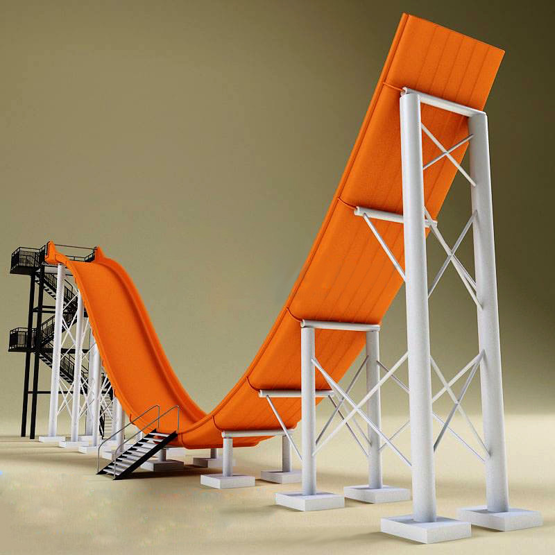 ODM Outdoor Games Play Home Swimming Pool Games Play Items Fiberglass Water Slide