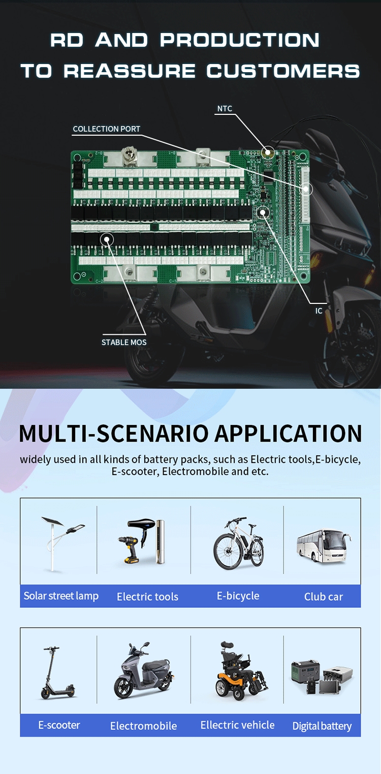 KLS 20s Bms 60v 40a Lithium Battery Bms Battery Management System with Balance