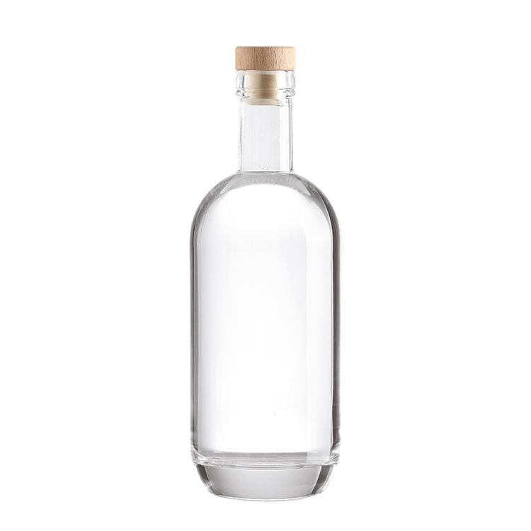 500ml 750ml Brandy Bottle with Aluminum Plastic PP Collar Material and Customized Cap