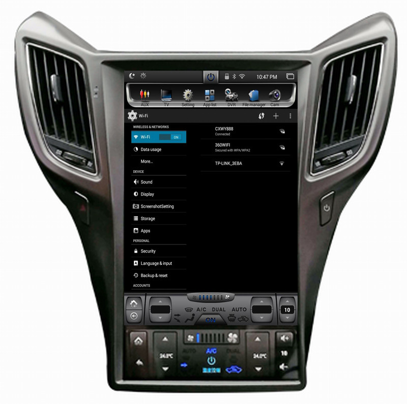 Ouchuangbo 10.4 inch android 6.0 system for ChangAn CS75 with AUX 3g wifi BT steering wheel control