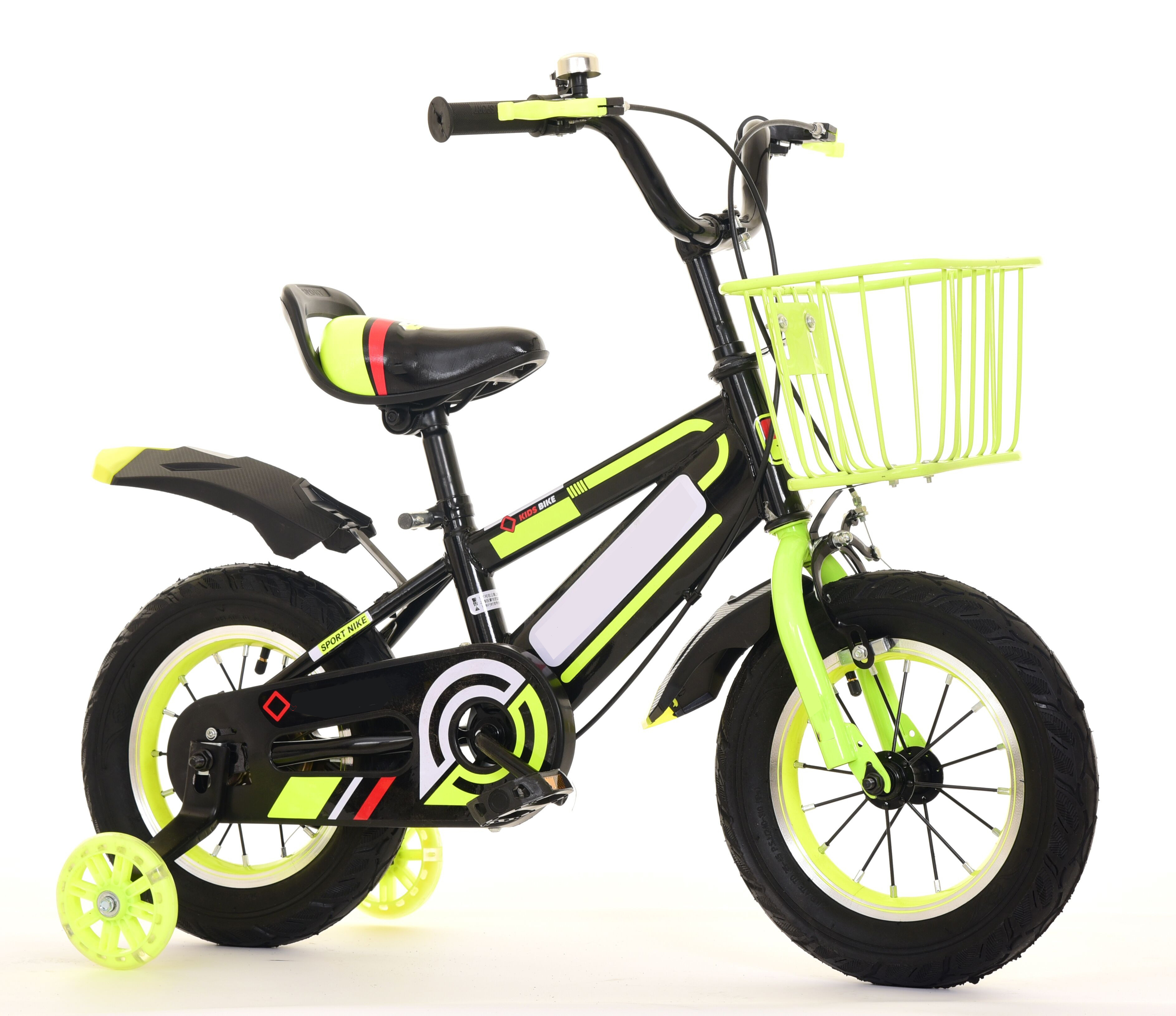 NO Foldable Childrens Training Wheel Bikes Aluminum Alloy Rim Material OEM Accepted for Independent Kids