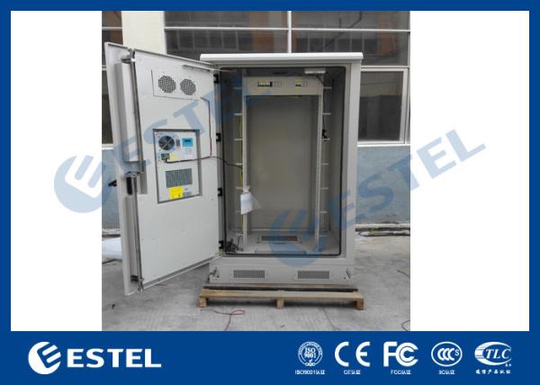 Galvanized Steel Thermostatic Outdoor Telecom Cabinet , Outdoor Electronics