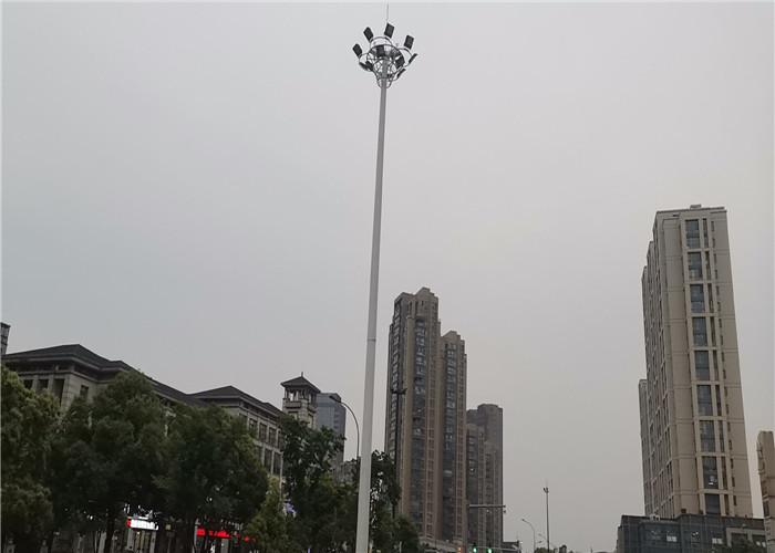 Steel Tapered Q345 High Mast Light Pole Conical Shape RAL Painted