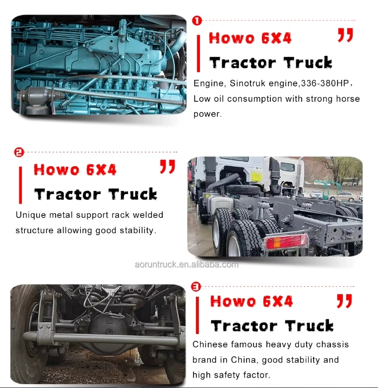 Howo 6*4 Tractor Trucks For Heavy-Duty Commercial Vehicles