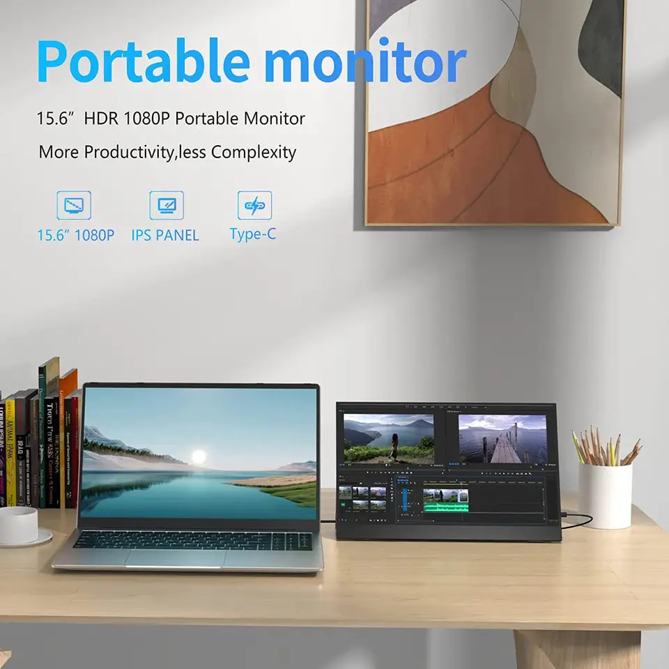 16 inch inch Built-in Battery For Active Stylus Pen Type c HDR Monitor 2.5K Portable Monitor For Laptop For Ps5