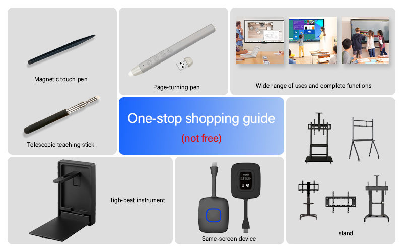 Qtenboard Blackboard Teaching School Classroom Push and Pull Green Board Smart Board Accessories