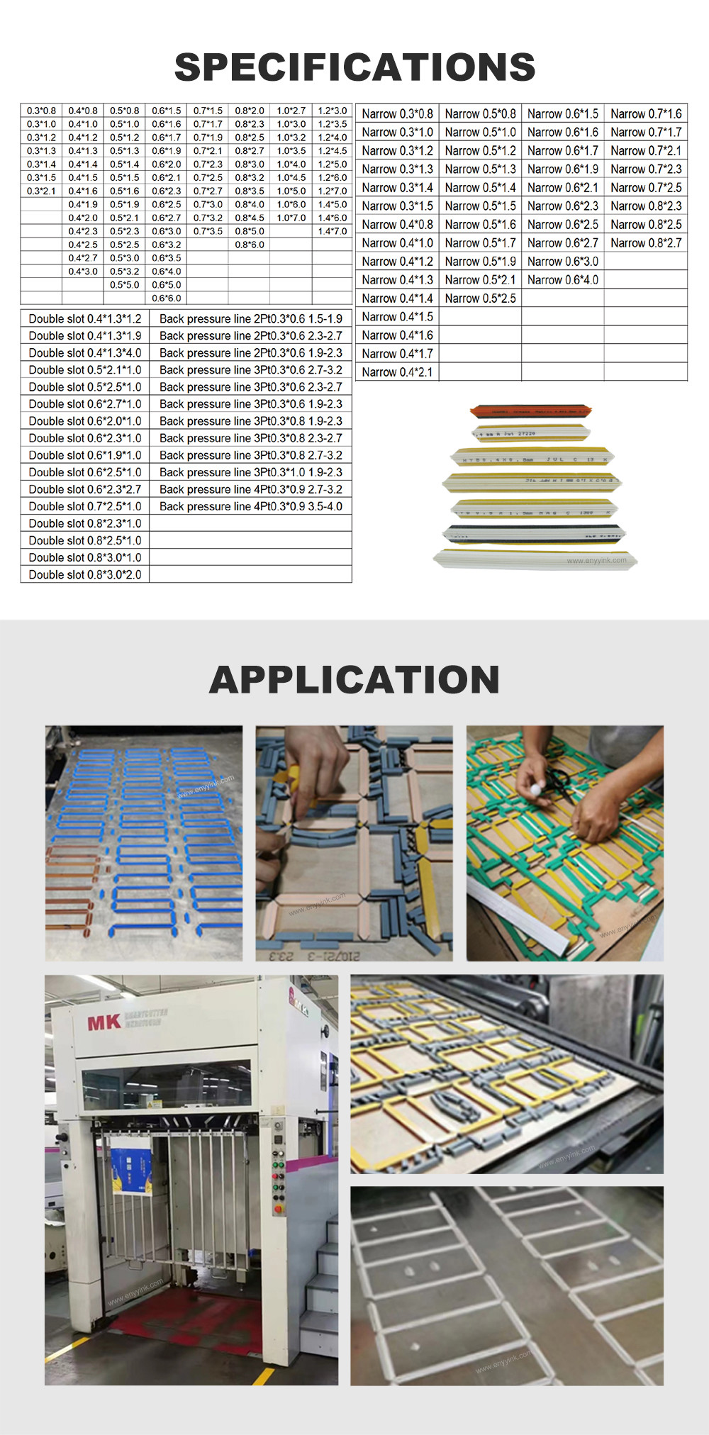 Creasing Matrix 0.3*1.3 Printing Machine Spare Parts