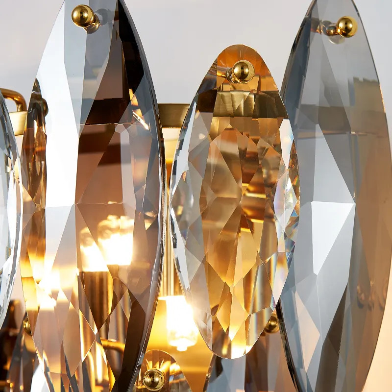 Living Room Bedside Modern Crystal Chandelier Wall Sconces Lights 25*16*33cm