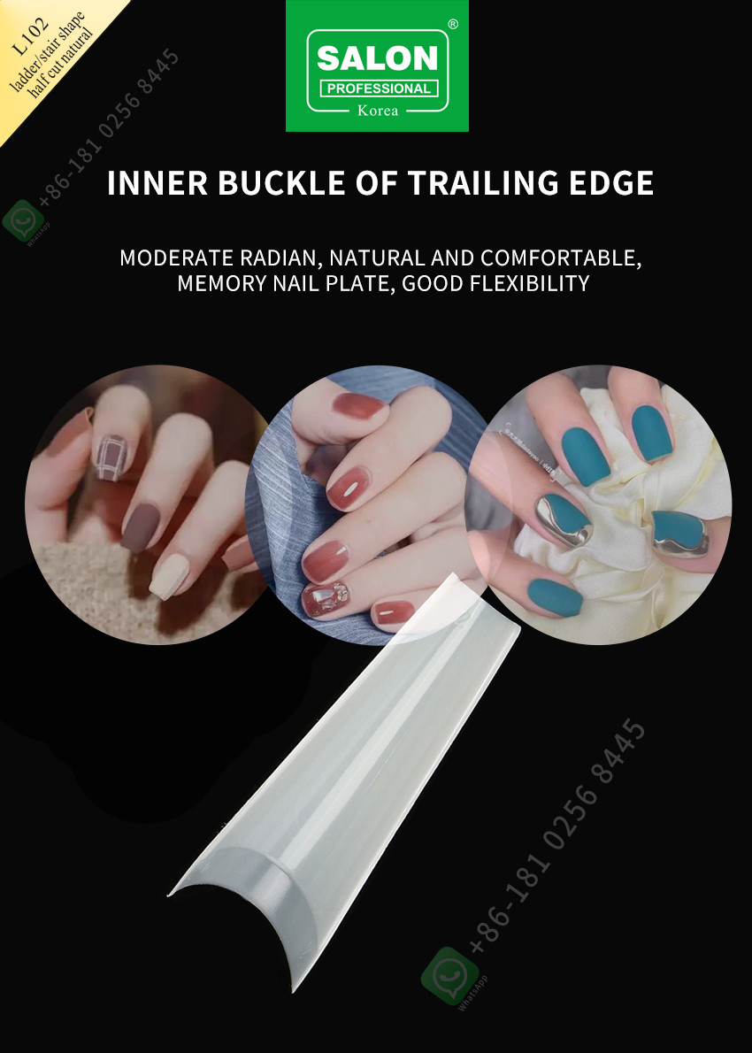Square Full Covered Ultra-Thin ABS False Nail For Salon Nail Extensions Easy DIY Nail Art At Home