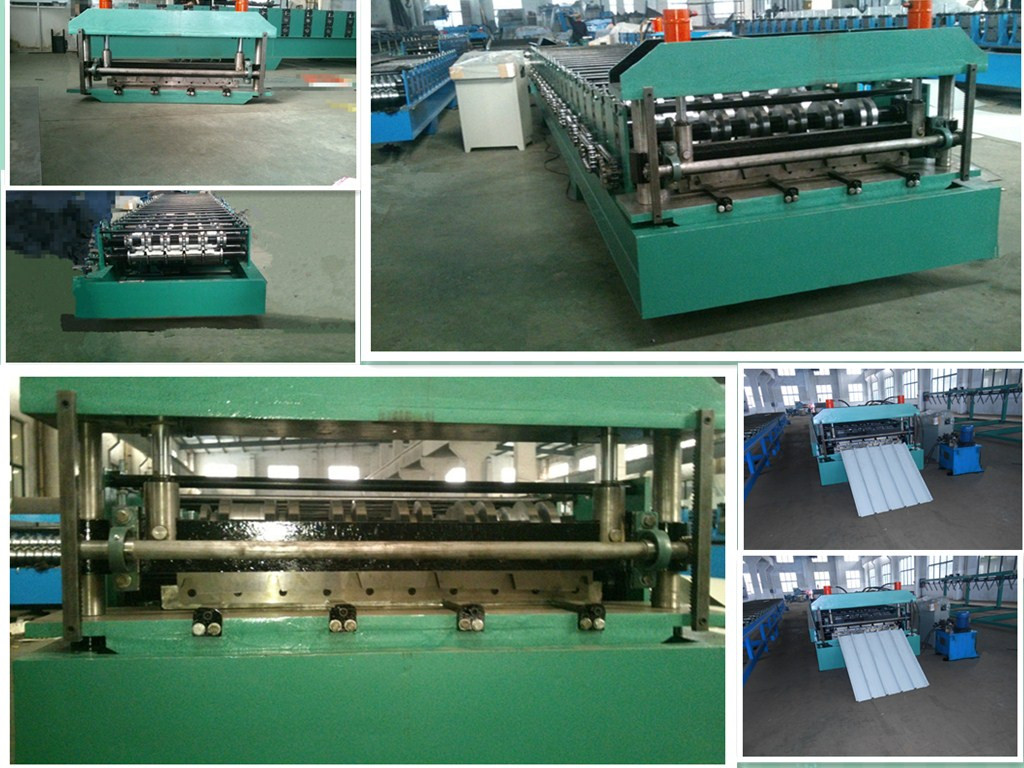 Color Steel Roof Panel Roll Forming Machine With 12-18 Forming Stations