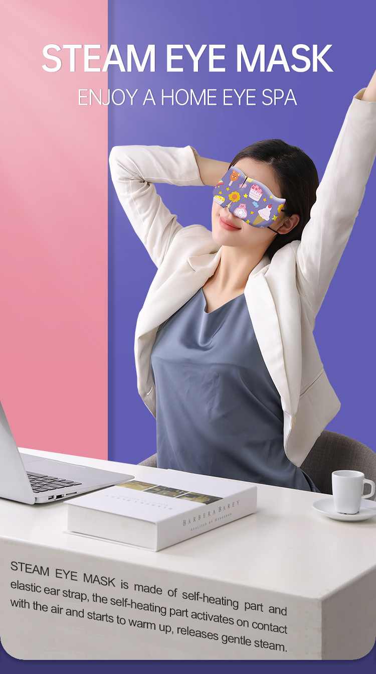Wireless Spa Warm Eye Mask Disposable Cartoon Steam Warm Eye Mask