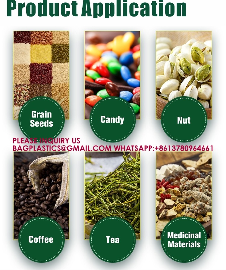 Ecofriendly Zipper Lock Stand Up Bag Sealed EasyTear Food Bag Reusable Candy Snack Bag