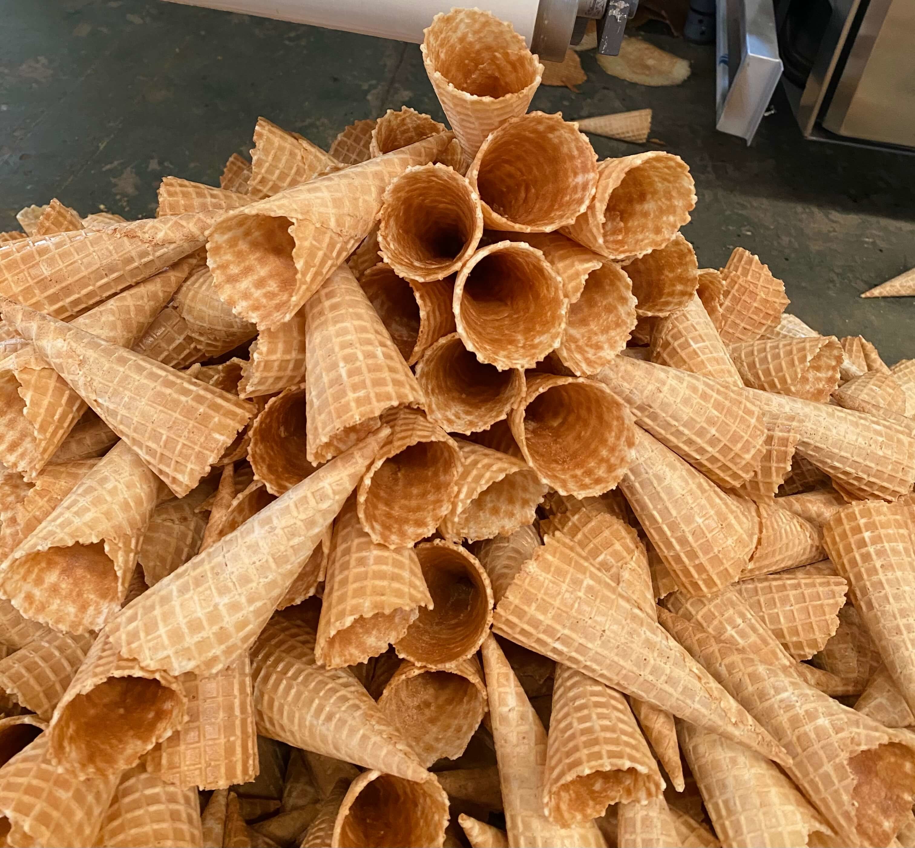 380V 3200pcs/H Automatic Ice Cream Cone Machine Sugar Ice Cream Cone Production Line
