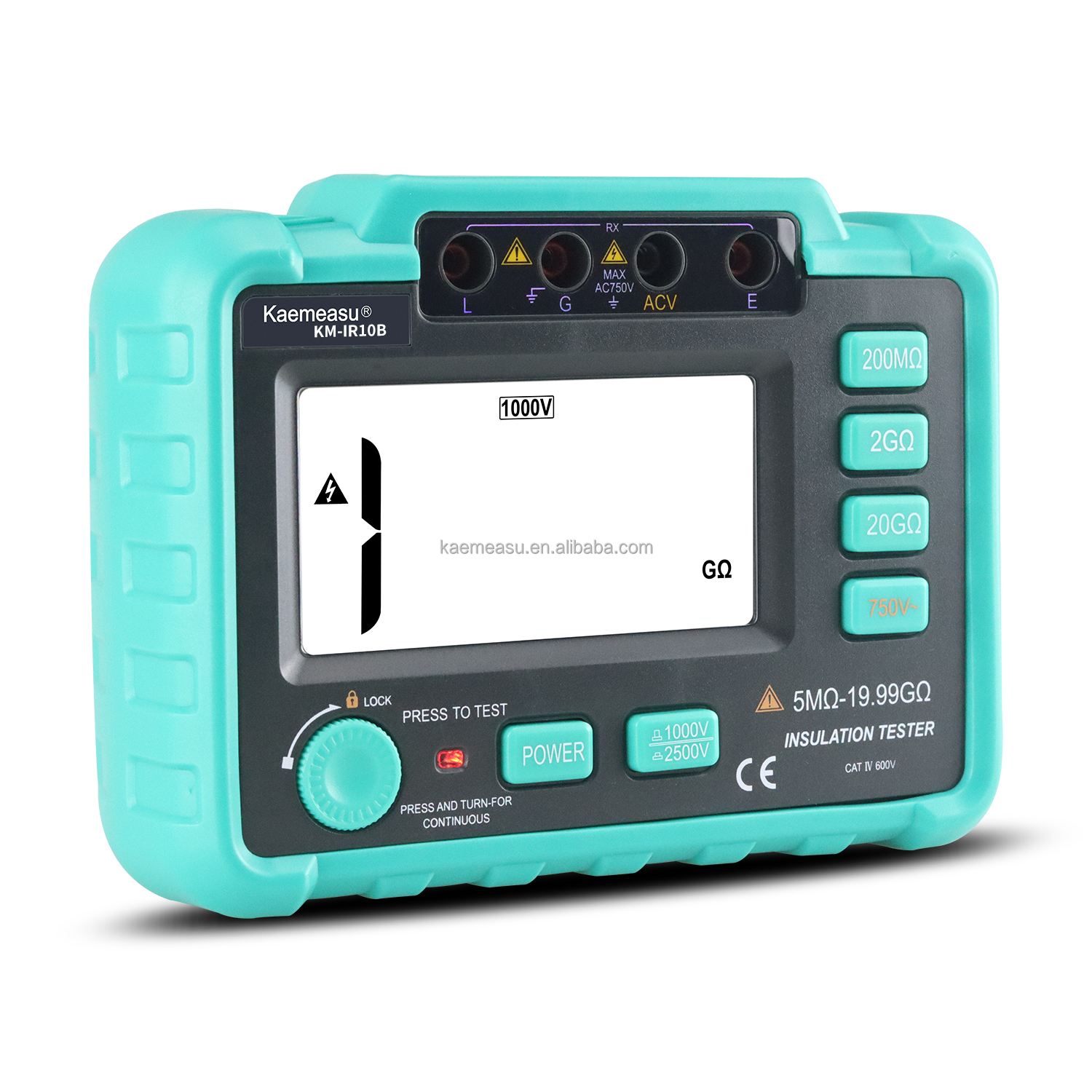 IR10B Insulation Resistance Tester 1000V 2500V Overload Protection Digital Insulation Resistance Tester
