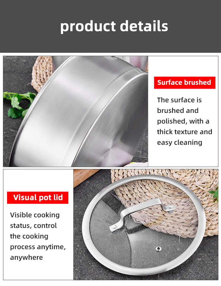 New Arrival Stainless Steel Kitchen Cookware Sets Pots And Pans Saucepan Pot Set Cookware Set Cooking