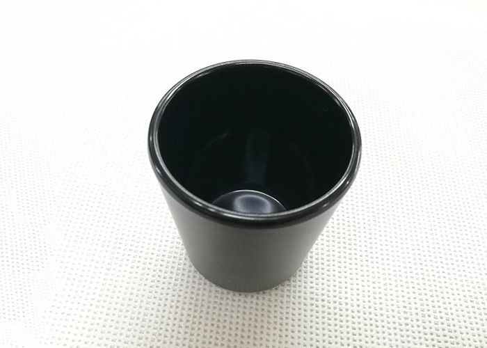 Black Color Tea Cup Imitation Porcelain Dinnerware Sets Dia7.6cm H9.2cm Weight 168g