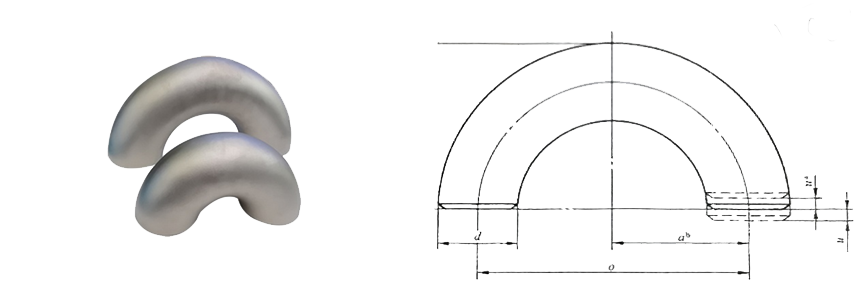 Titanium Long Radius 180 Degree Elbow Corrosion Resistant and High Pressure for Industrial Pipeline Connections