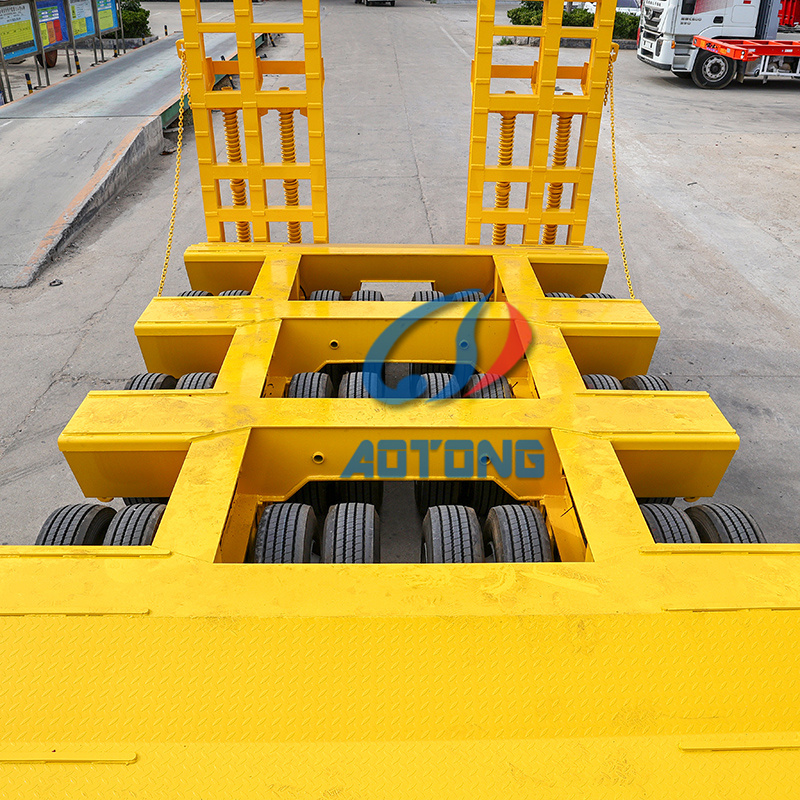 Detachable Gooseneck Lowboy Truck Trailers for Heavy Equipment Machinery Transport