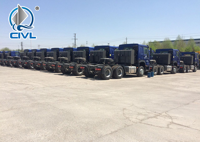 336HP Heavy Duty Prime Mover Truck High Quality Tractor Truck Sinotruk 6x4 Blue color