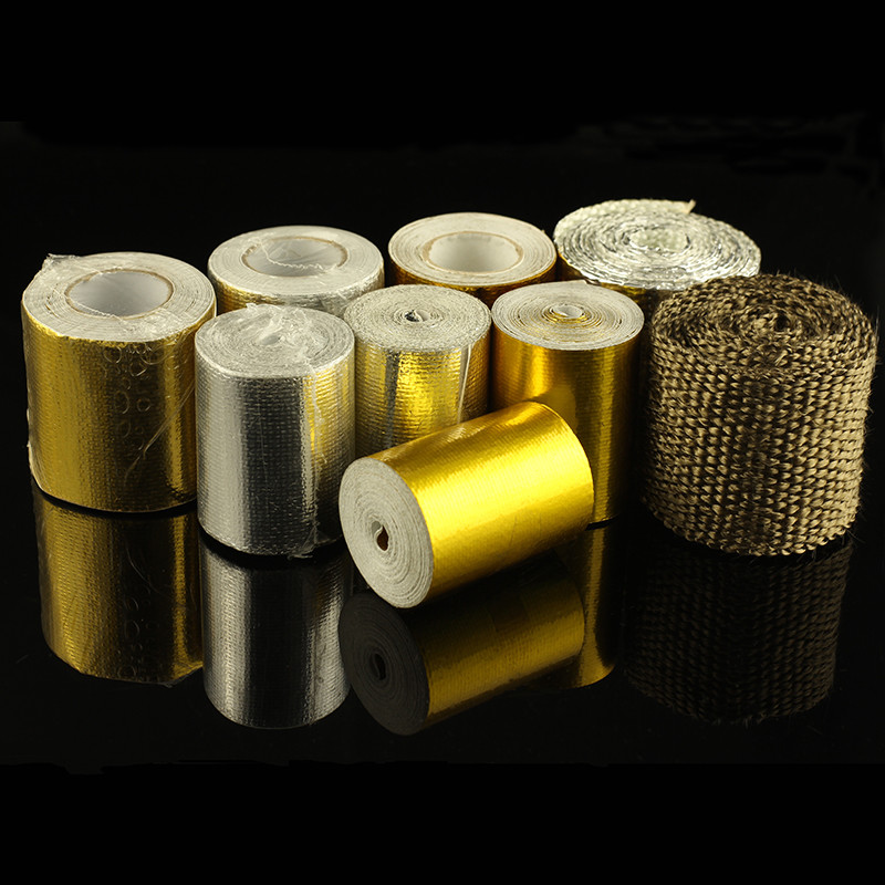 Silica Basalt Fabric Fiberglass Titanium Lava Thermal Insulation Wrap Tape Fire Shield