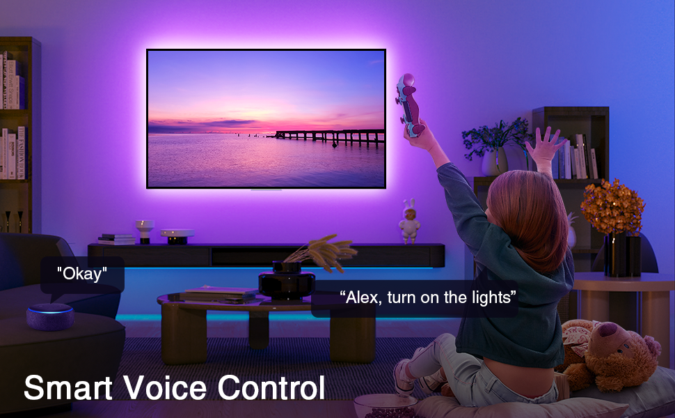 55" 65" TV LED Backlights With HDMI 2.0 Sync Box And Music Sync