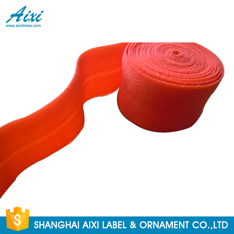 Decorative Coloured Fold Over 10 - 30mm Elastic Binding Tape For Underwear