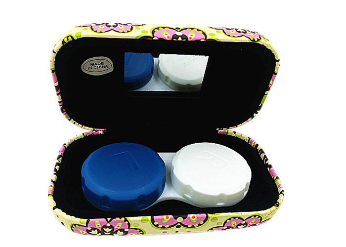 New Design Cute Contact Cases With Mirror PU Leather Eco - Friendly