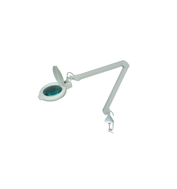 Table Clamp Round Cosmetic Magnifying Lamp 5X Diopter With Plastic Cover