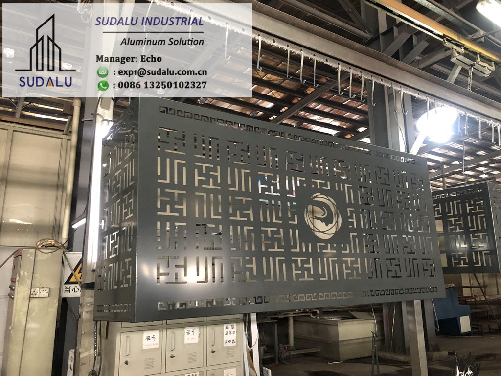 SUDALU Customized Sizes Aluminum Panel CNC Curvel Cut Air Condition Decorative Panel Aluminum Perforated Panel