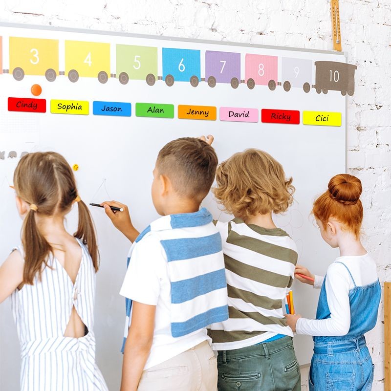 Colored Writable Magnetic Whiteboard Stickers Dry Erase Magnetic Labels SGS