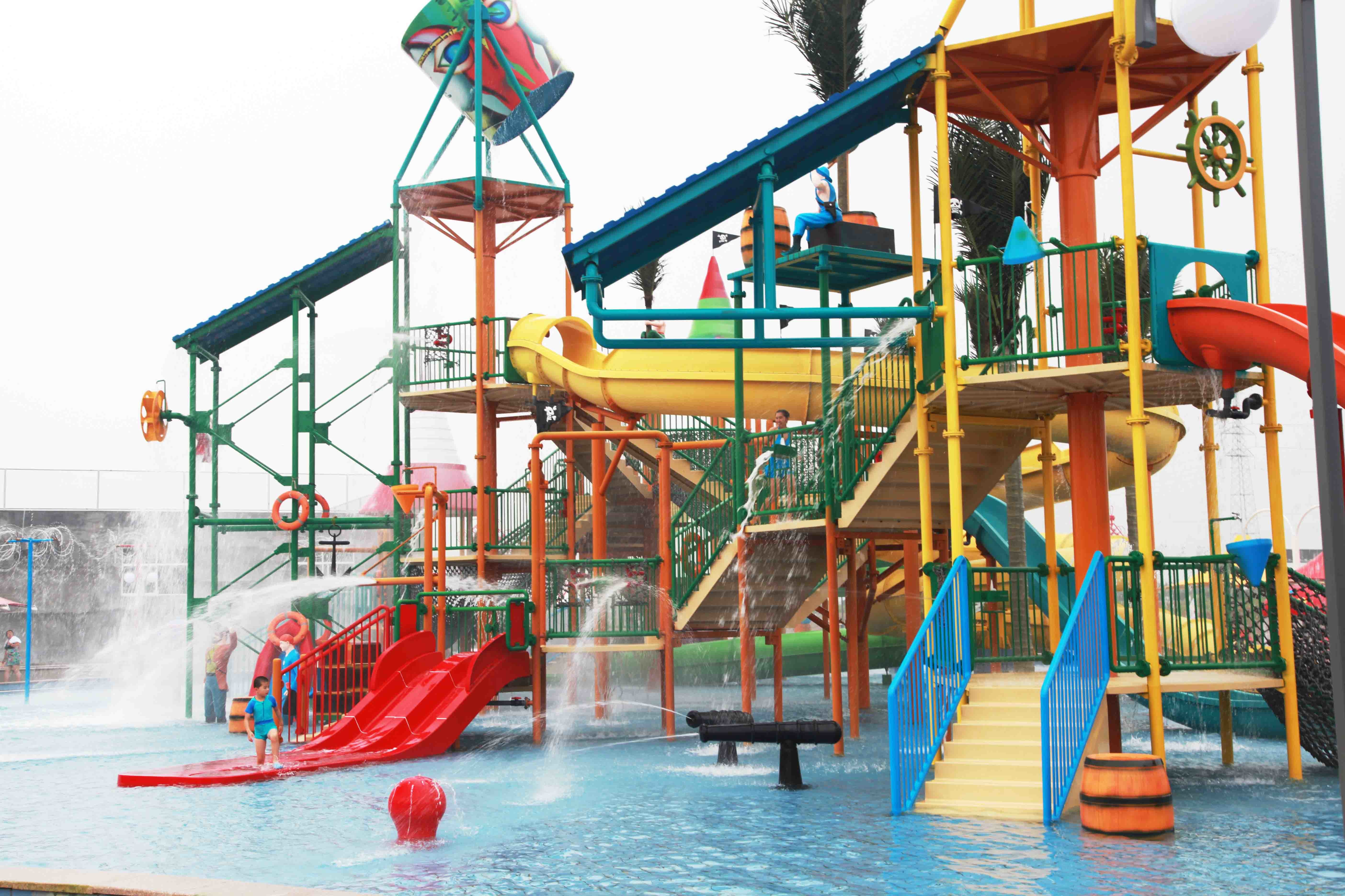 Interactive Aqua Playground Water Slide Equipment Fun Theme Park
