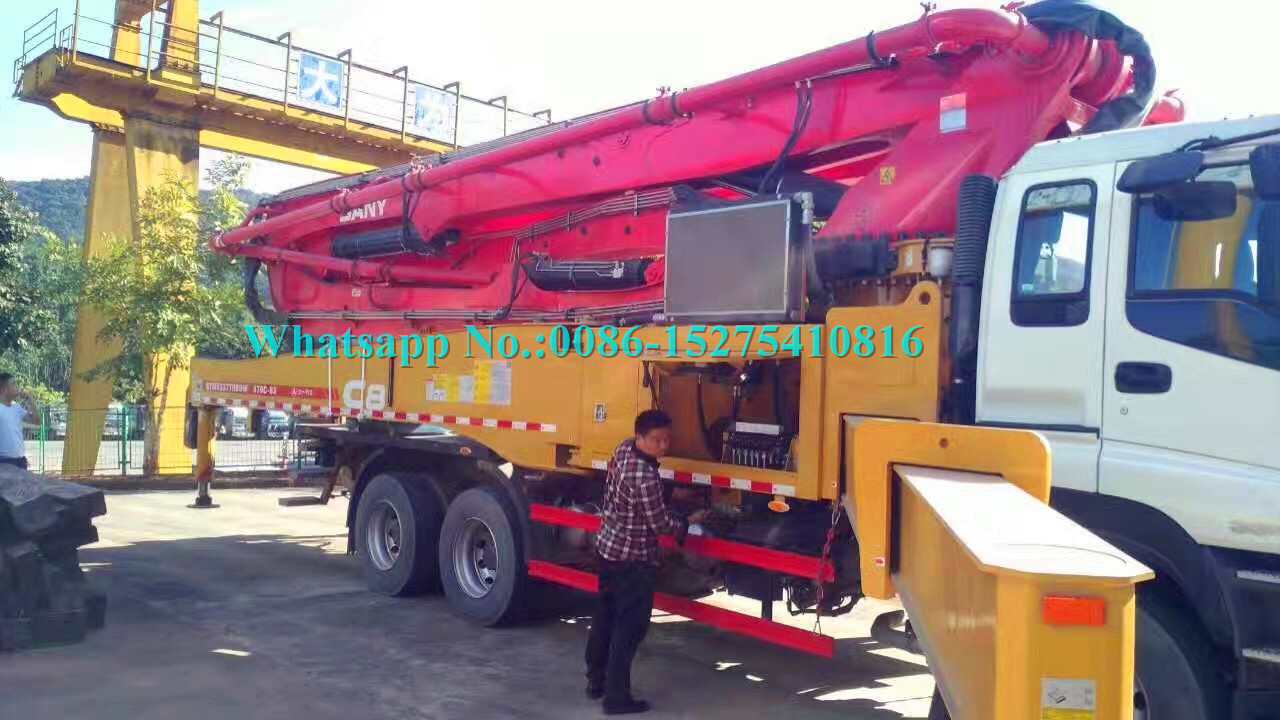 Sany 30m 33m 34m Boom Height truck mounted concrete pump sale with 120m³/h Output SYM5190THBDZ