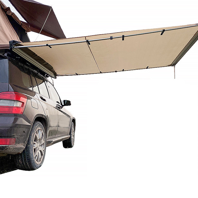 Manufacturer Wholesale 180 Degree Car Side Awning Tent 4x4 Sunshade Wing Car Rooftop Camping Tent for Universal Car