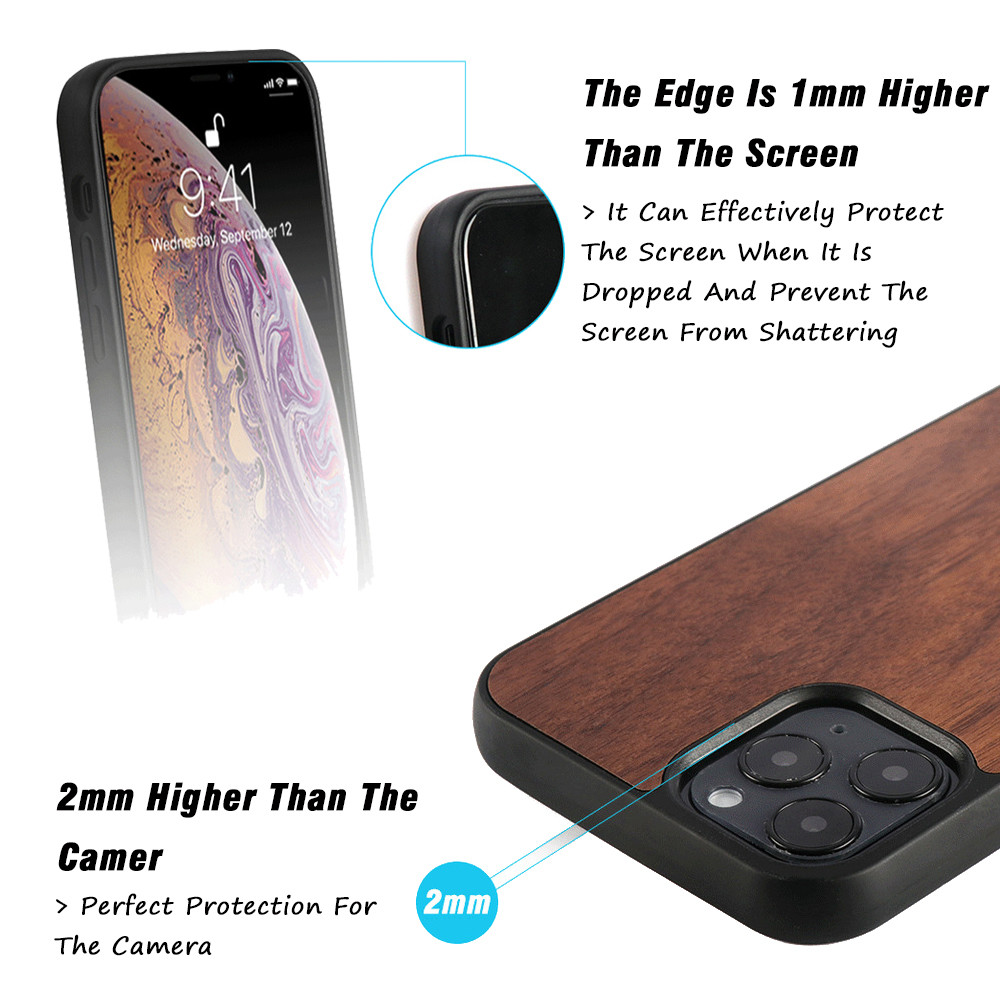 Inaly Microfiber Wood Cell Phone Covers Personalised Engraved