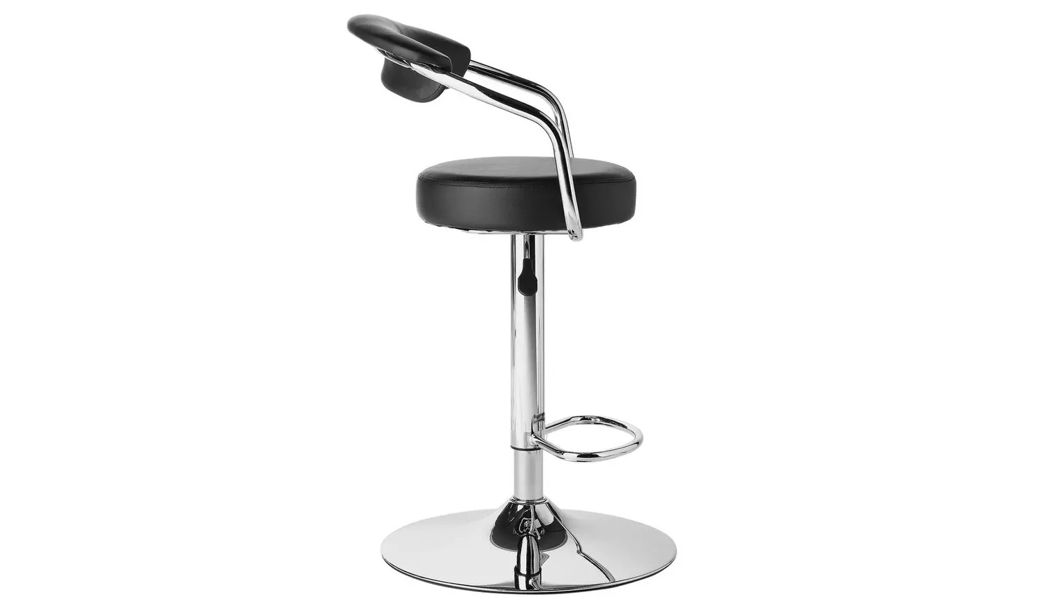 Round Adjustable Padded Counter Top Bar Stools With Backs 58cm-80cm Height