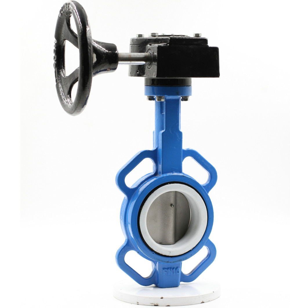 Dn150 Dn50 Dn250 Dn200 10 Inch Soft Seat Pneumatic Actuated Ductile Cast Iron Air Motorized wafer Butterfly Valves