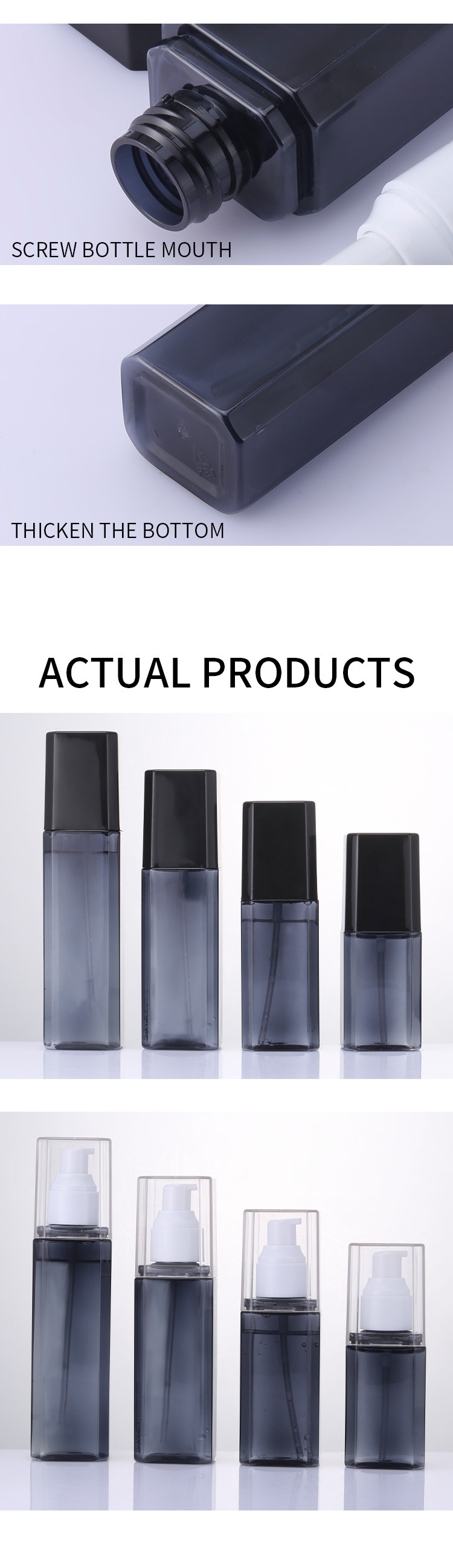 Hot Stamping Cosmetic Spray Bottle 100ml Capacity 42mm Diameter Eco Friendly