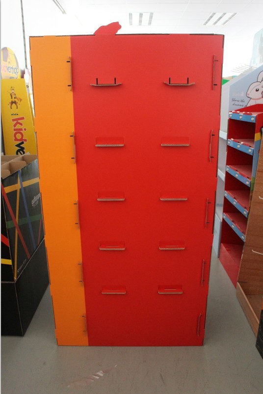 BWCD201920 Corrugated Tiers Display Recyclable Cardboard Floor Display Stands
